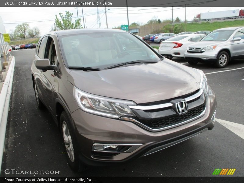 Urban Titanium Metallic / Beige 2016 Honda CR-V EX AWD