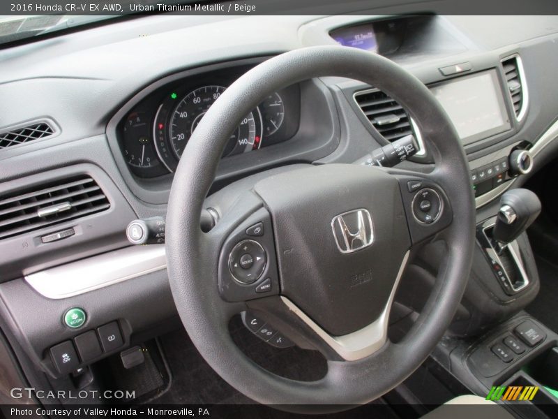 Urban Titanium Metallic / Beige 2016 Honda CR-V EX AWD
