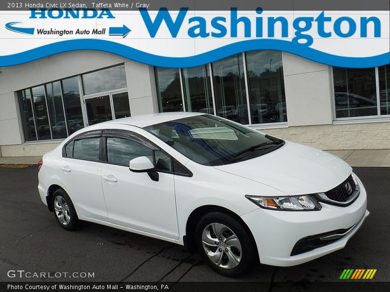 Taffeta White / Gray 2013 Honda Civic LX Sedan