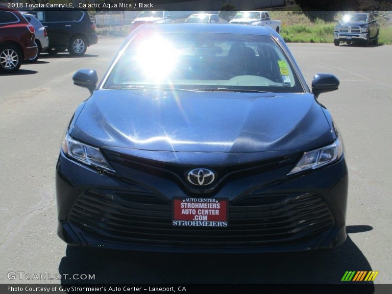 Galactic Aqua Mica / Black 2018 Toyota Camry LE