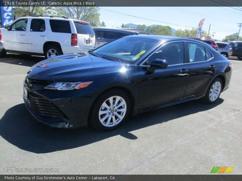 Galactic Aqua Mica / Black 2018 Toyota Camry LE