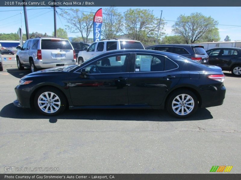 Galactic Aqua Mica / Black 2018 Toyota Camry LE
