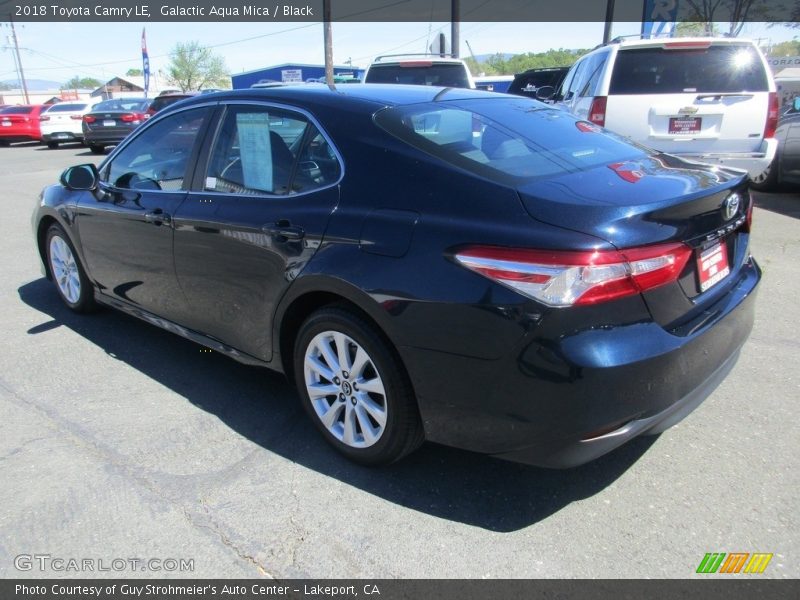 Galactic Aqua Mica / Black 2018 Toyota Camry LE