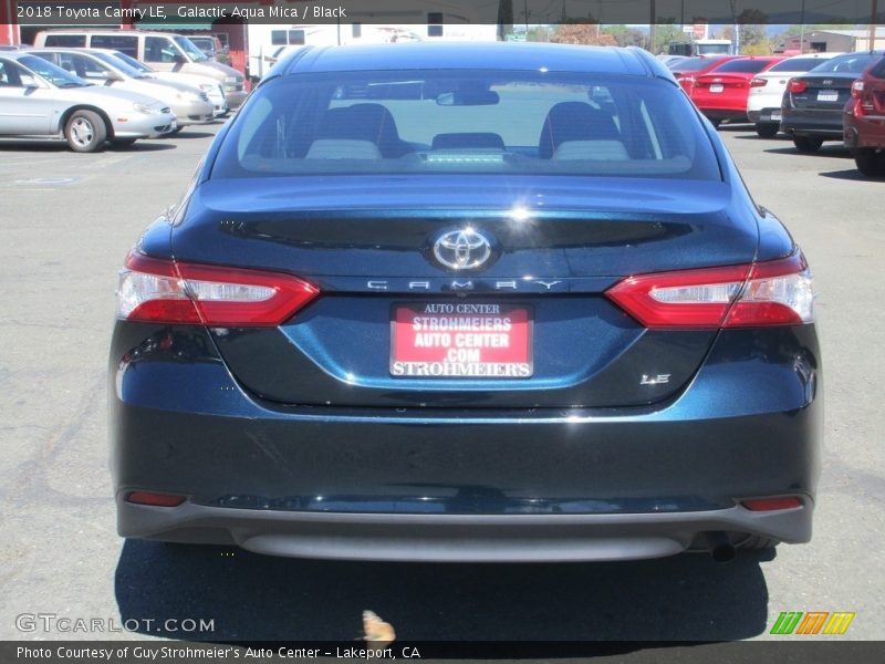 Galactic Aqua Mica / Black 2018 Toyota Camry LE