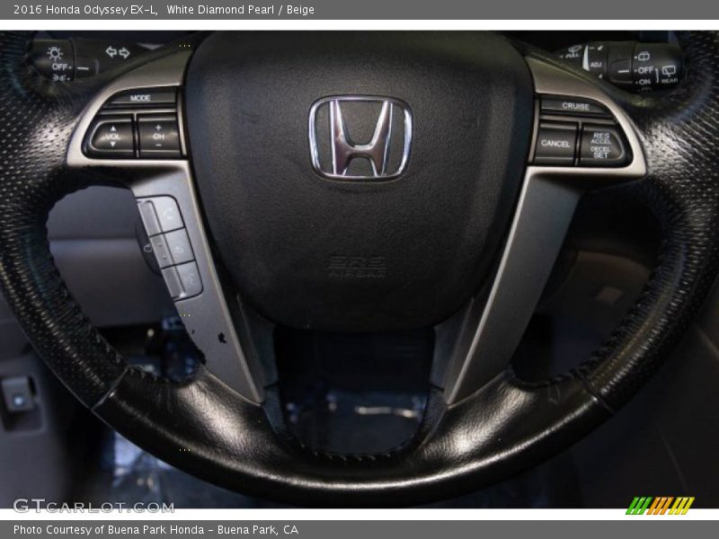 White Diamond Pearl / Beige 2016 Honda Odyssey EX-L