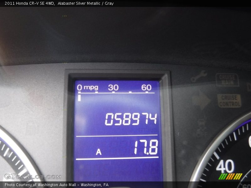 Alabaster Silver Metallic / Gray 2011 Honda CR-V SE 4WD