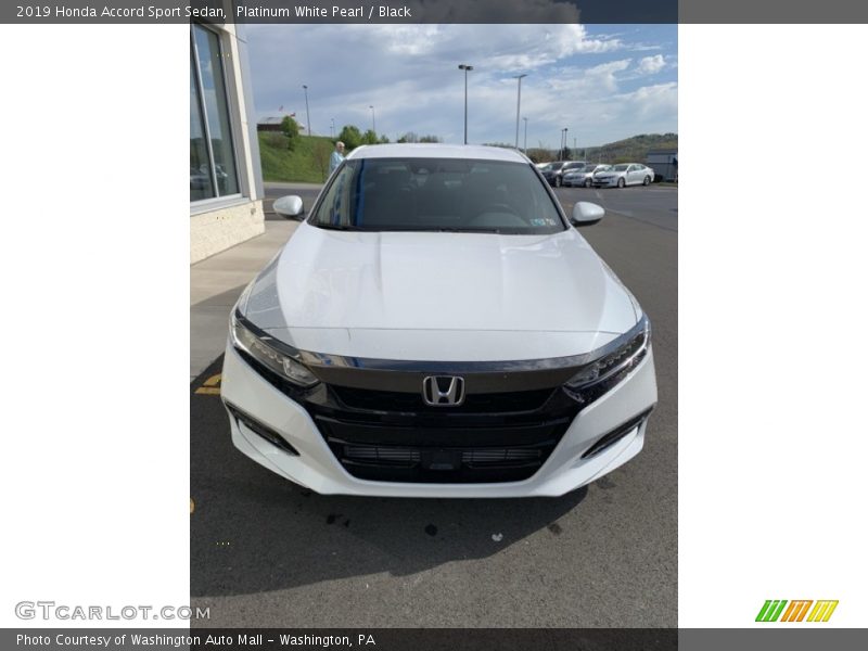 Platinum White Pearl / Black 2019 Honda Accord Sport Sedan