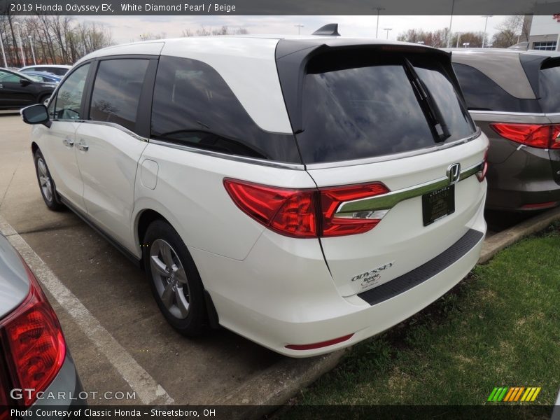 White Diamond Pearl / Beige 2019 Honda Odyssey EX