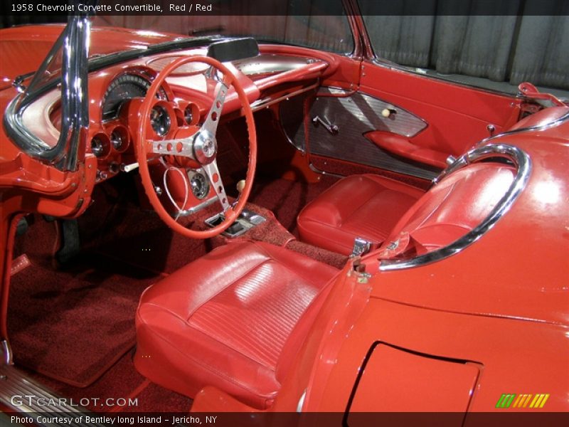 Red / Red 1958 Chevrolet Corvette Convertible