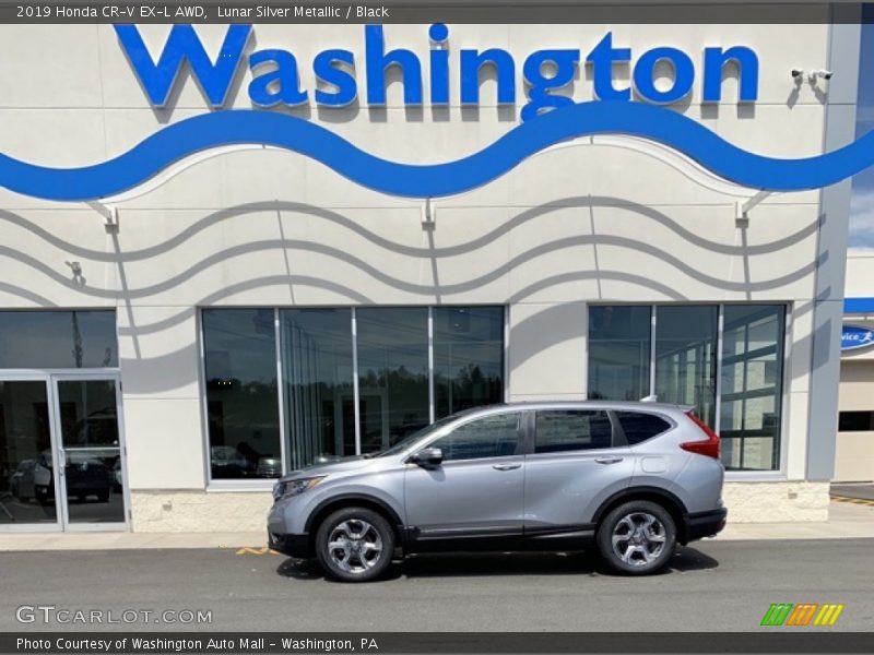 Lunar Silver Metallic / Black 2019 Honda CR-V EX-L AWD