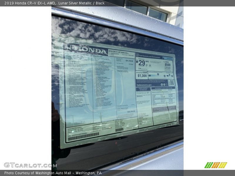 Lunar Silver Metallic / Black 2019 Honda CR-V EX-L AWD