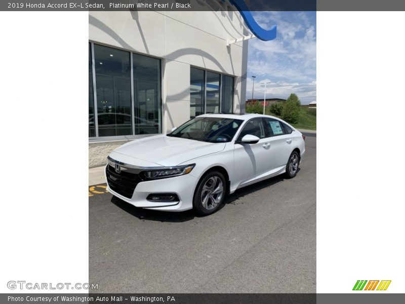 Platinum White Pearl / Black 2019 Honda Accord EX-L Sedan