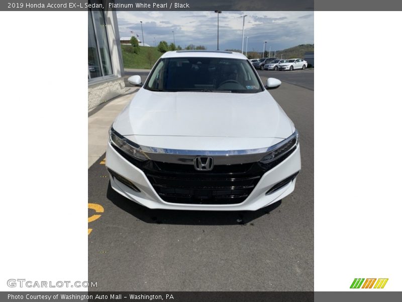 Platinum White Pearl / Black 2019 Honda Accord EX-L Sedan