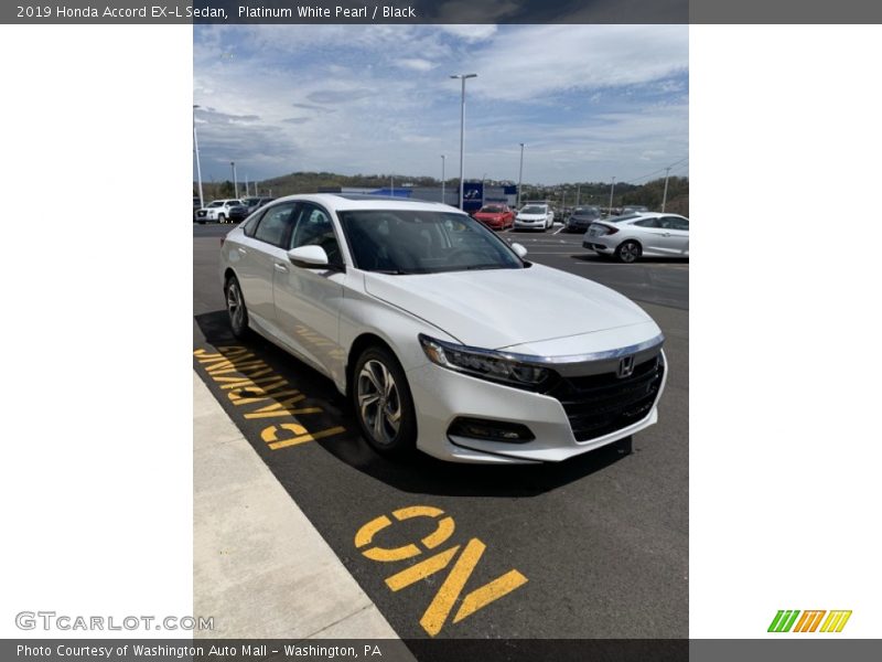 Platinum White Pearl / Black 2019 Honda Accord EX-L Sedan