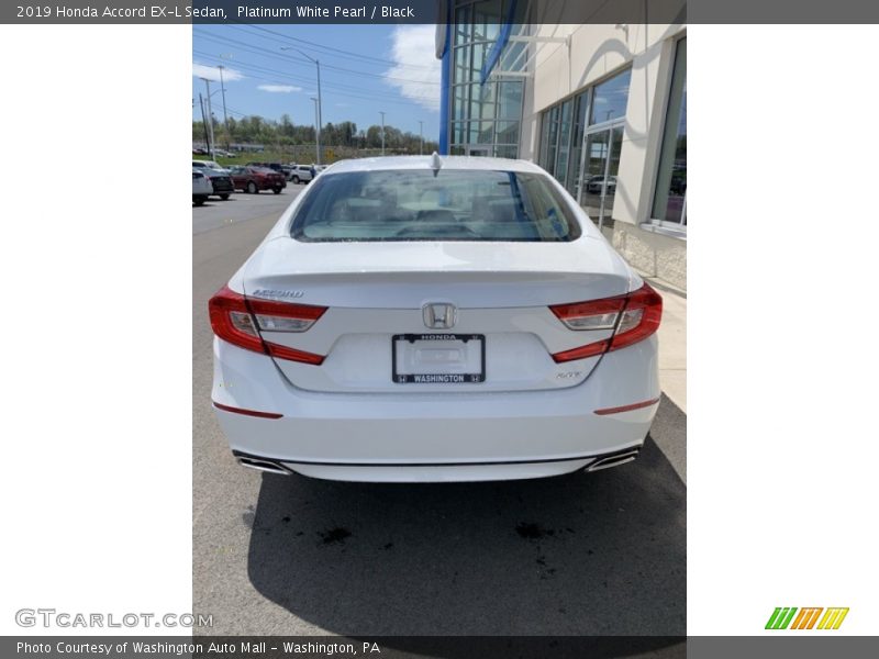Platinum White Pearl / Black 2019 Honda Accord EX-L Sedan