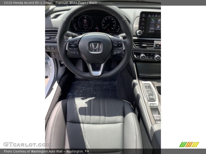 Platinum White Pearl / Black 2019 Honda Accord EX-L Sedan