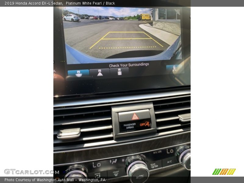 Platinum White Pearl / Black 2019 Honda Accord EX-L Sedan