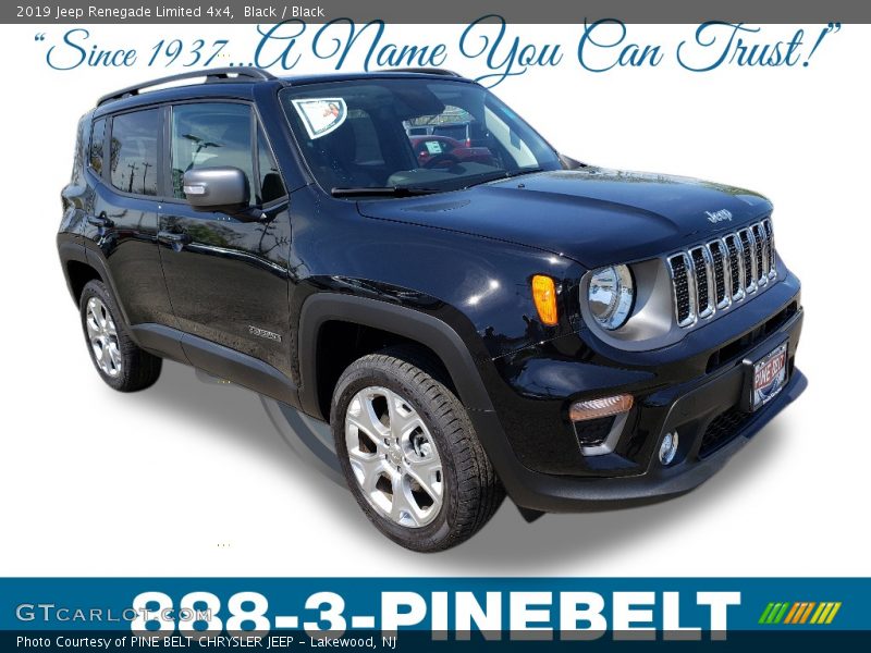 Black / Black 2019 Jeep Renegade Limited 4x4