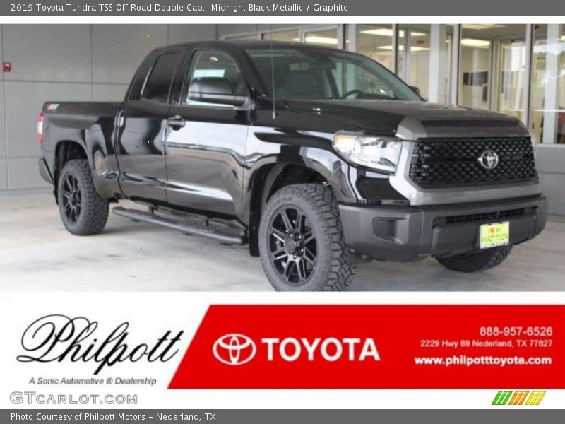 Midnight Black Metallic / Graphite 2019 Toyota Tundra TSS Off Road Double Cab