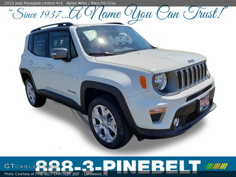 Alpine White / Black/Ski Grey 2019 Jeep Renegade Limited 4x4