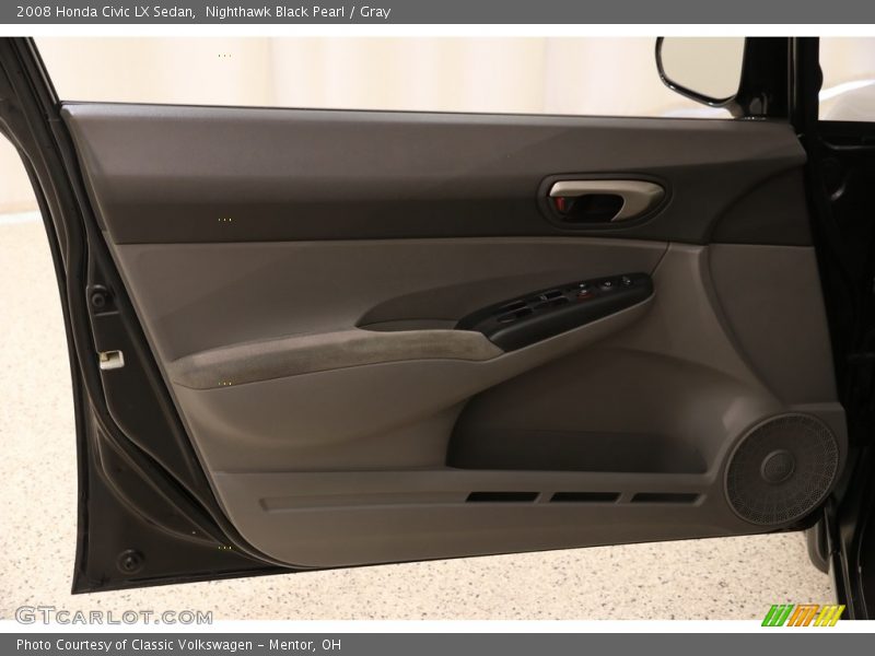 Nighthawk Black Pearl / Gray 2008 Honda Civic LX Sedan