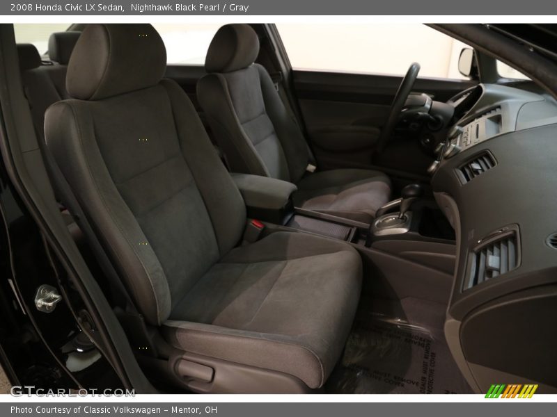 Nighthawk Black Pearl / Gray 2008 Honda Civic LX Sedan