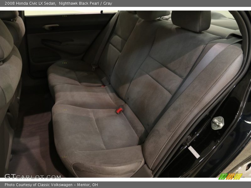 Nighthawk Black Pearl / Gray 2008 Honda Civic LX Sedan