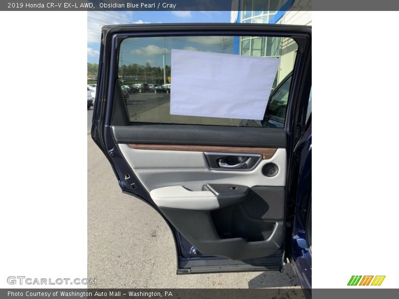 Obsidian Blue Pearl / Gray 2019 Honda CR-V EX-L AWD