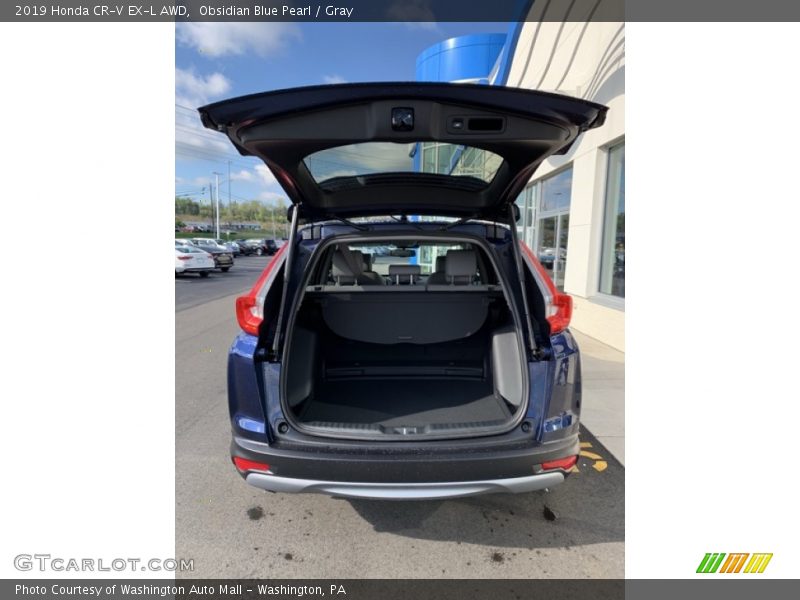 Obsidian Blue Pearl / Gray 2019 Honda CR-V EX-L AWD