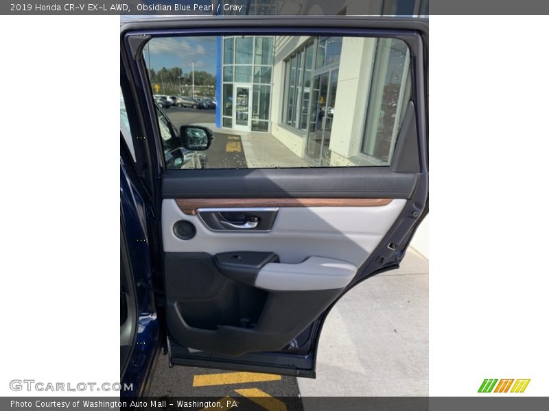 Obsidian Blue Pearl / Gray 2019 Honda CR-V EX-L AWD