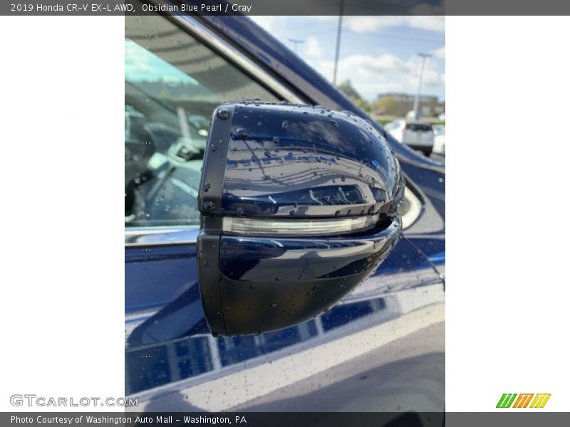 Obsidian Blue Pearl / Gray 2019 Honda CR-V EX-L AWD