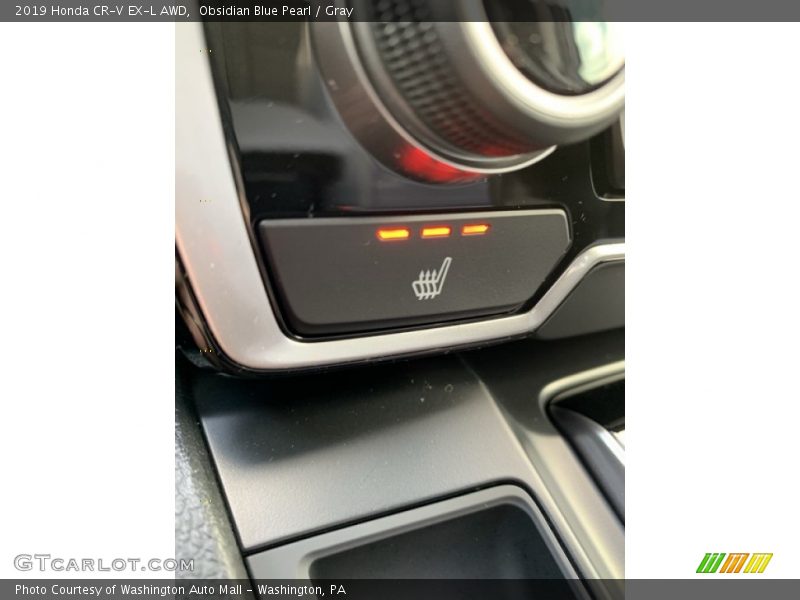Obsidian Blue Pearl / Gray 2019 Honda CR-V EX-L AWD