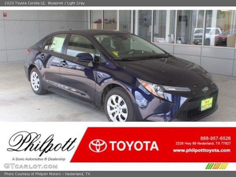 Blueprint / Light Gray 2020 Toyota Corolla LE