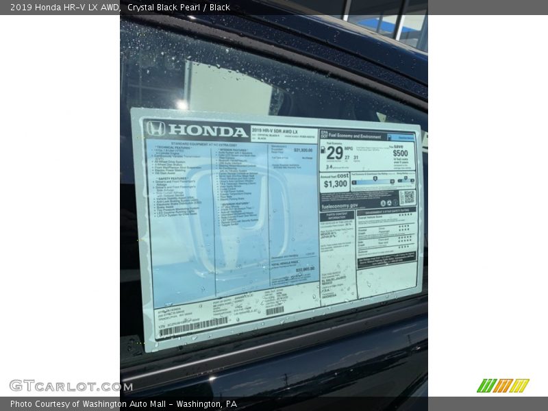 Crystal Black Pearl / Black 2019 Honda HR-V LX AWD