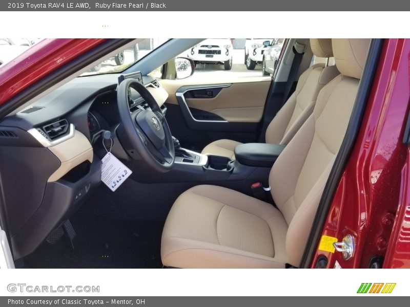 Ruby Flare Pearl / Black 2019 Toyota RAV4 LE AWD