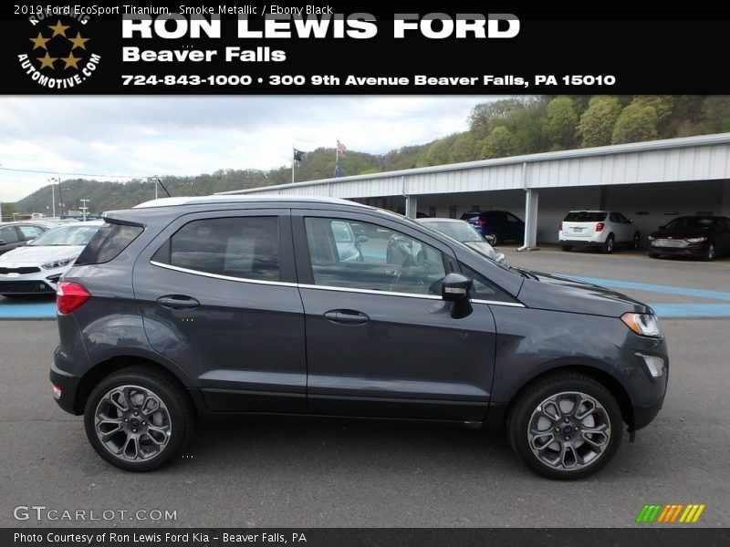 Smoke Metallic / Ebony Black 2019 Ford EcoSport Titanium