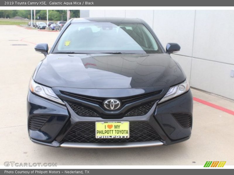 Galactic Aqua Mica / Black 2019 Toyota Camry XSE