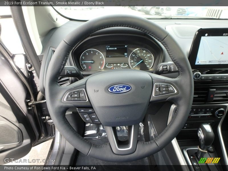 Smoke Metallic / Ebony Black 2019 Ford EcoSport Titanium