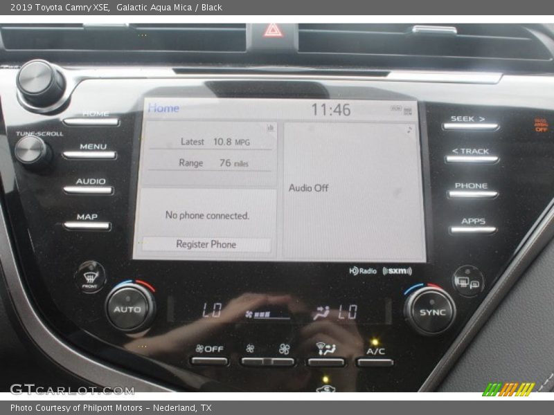 Galactic Aqua Mica / Black 2019 Toyota Camry XSE