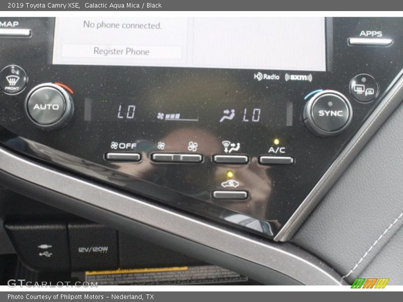 Galactic Aqua Mica / Black 2019 Toyota Camry XSE