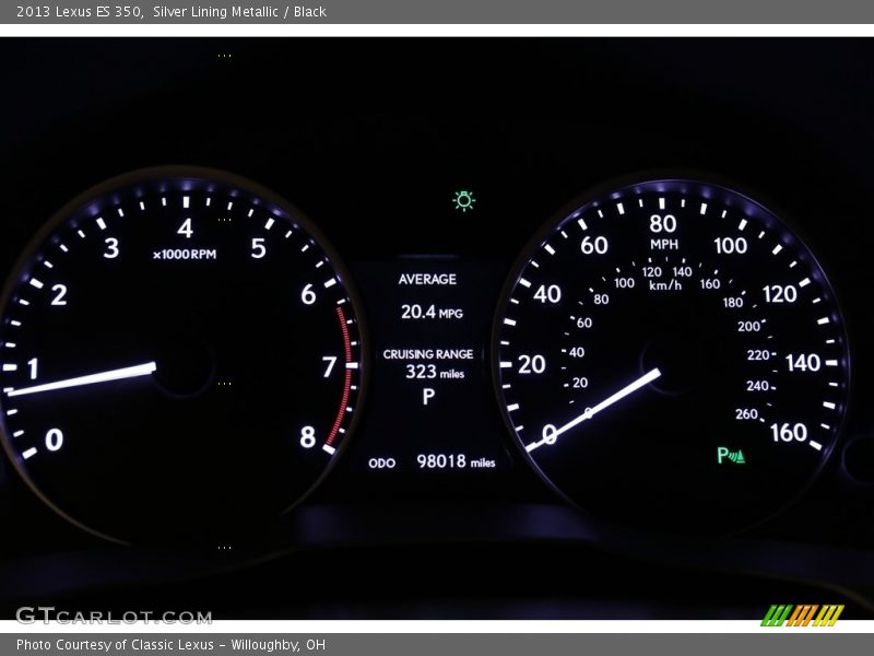 Silver Lining Metallic / Black 2013 Lexus ES 350