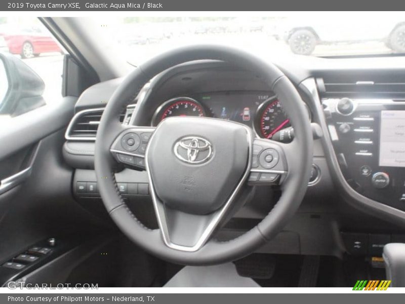 Galactic Aqua Mica / Black 2019 Toyota Camry XSE