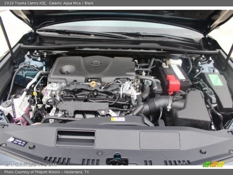 Galactic Aqua Mica / Black 2019 Toyota Camry XSE