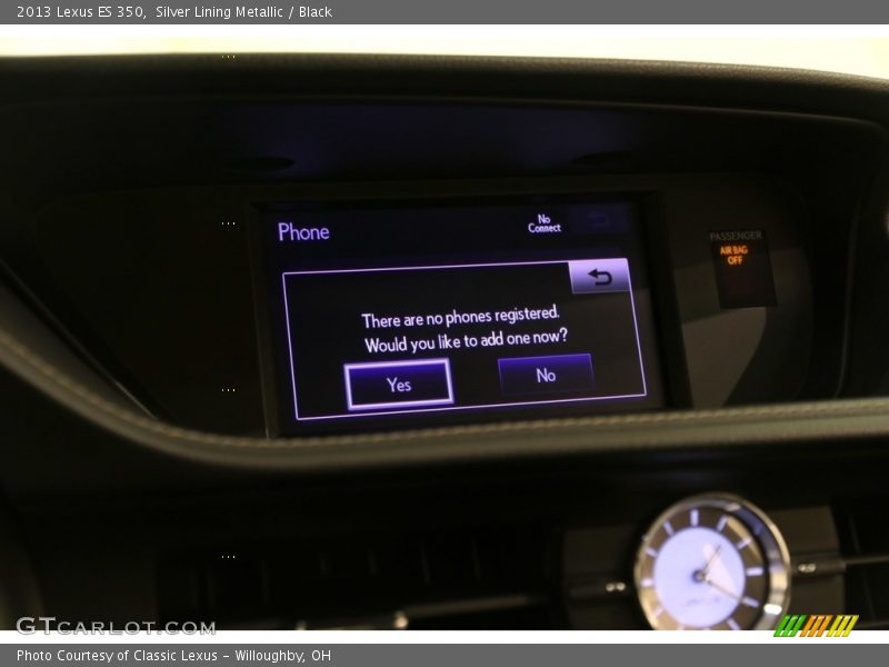 Silver Lining Metallic / Black 2013 Lexus ES 350