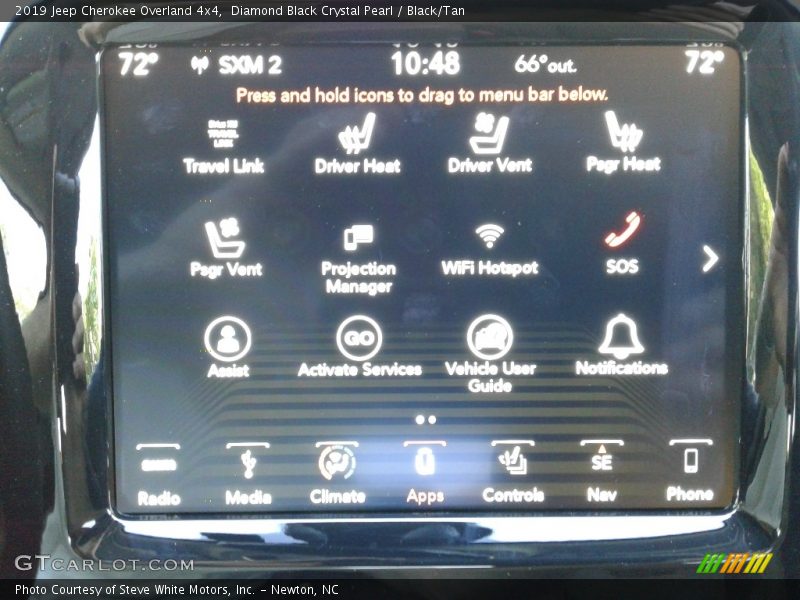 Diamond Black Crystal Pearl / Black/Tan 2019 Jeep Cherokee Overland 4x4