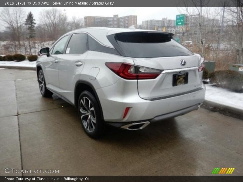 Silver Lining Metallic / Stratus Gray 2019 Lexus RX 350 AWD
