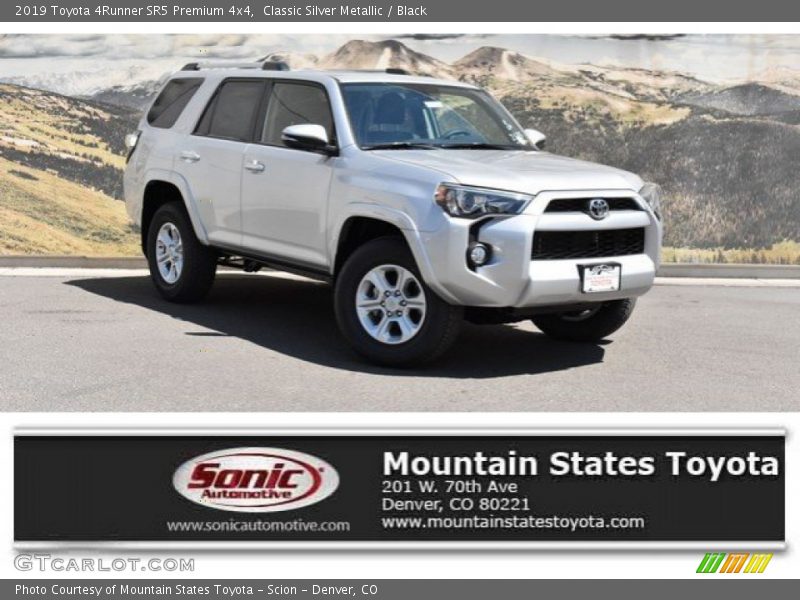 Classic Silver Metallic / Black 2019 Toyota 4Runner SR5 Premium 4x4