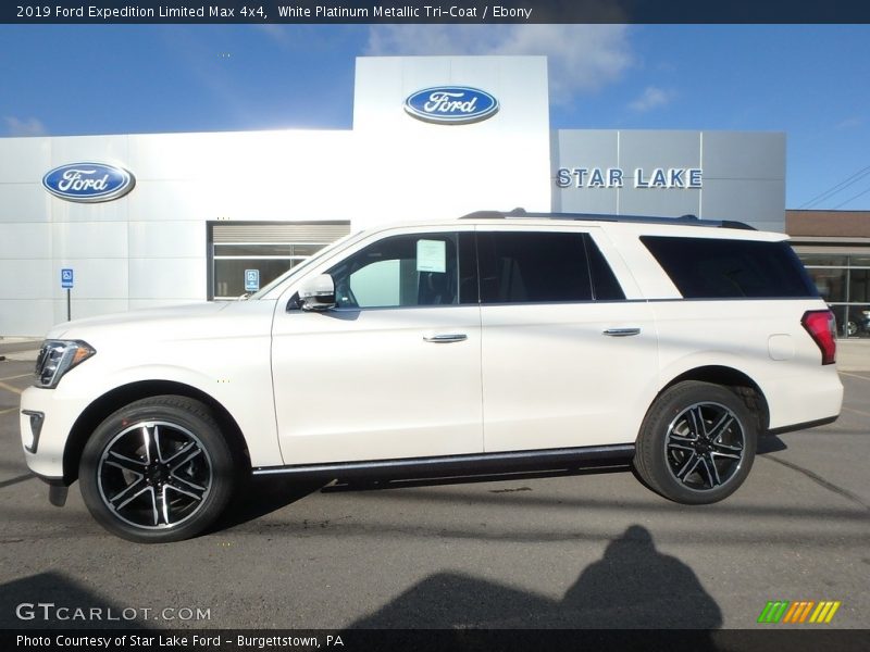 White Platinum Metallic Tri-Coat / Ebony 2019 Ford Expedition Limited Max 4x4