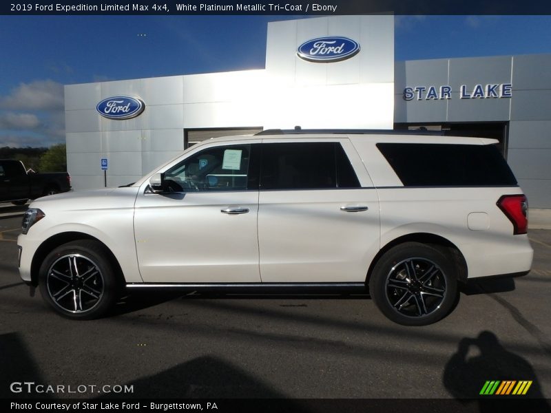 White Platinum Metallic Tri-Coat / Ebony 2019 Ford Expedition Limited Max 4x4