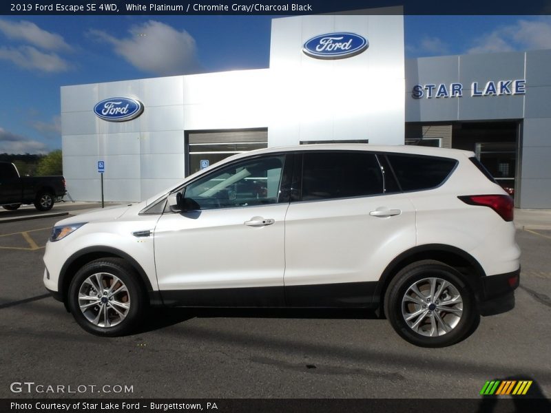 White Platinum / Chromite Gray/Charcoal Black 2019 Ford Escape SE 4WD